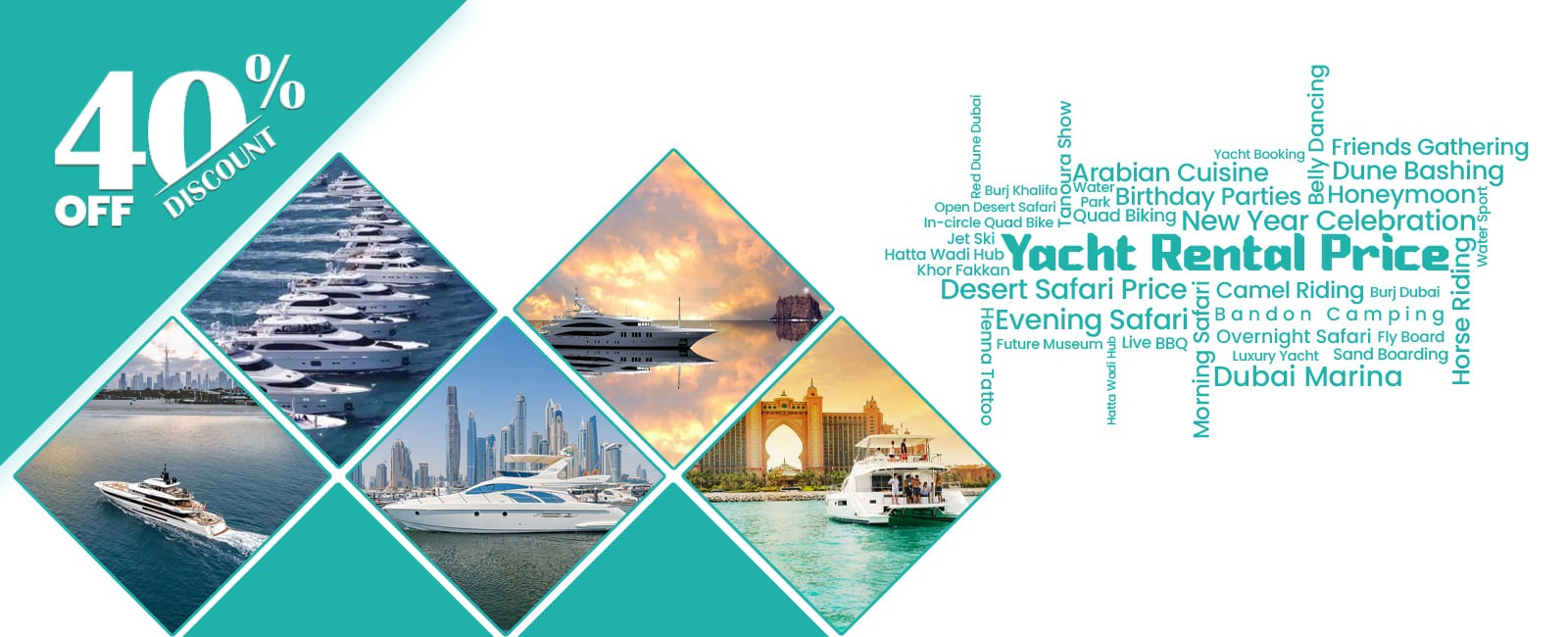 yacht rentals deals and packages banner